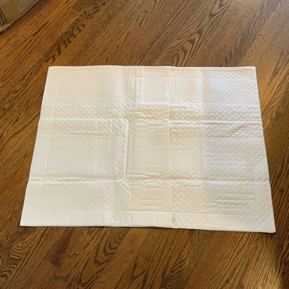 NWOT Restoration Hardware Quilted Cotton‎ Pillow Sham Standard White Cream NEW